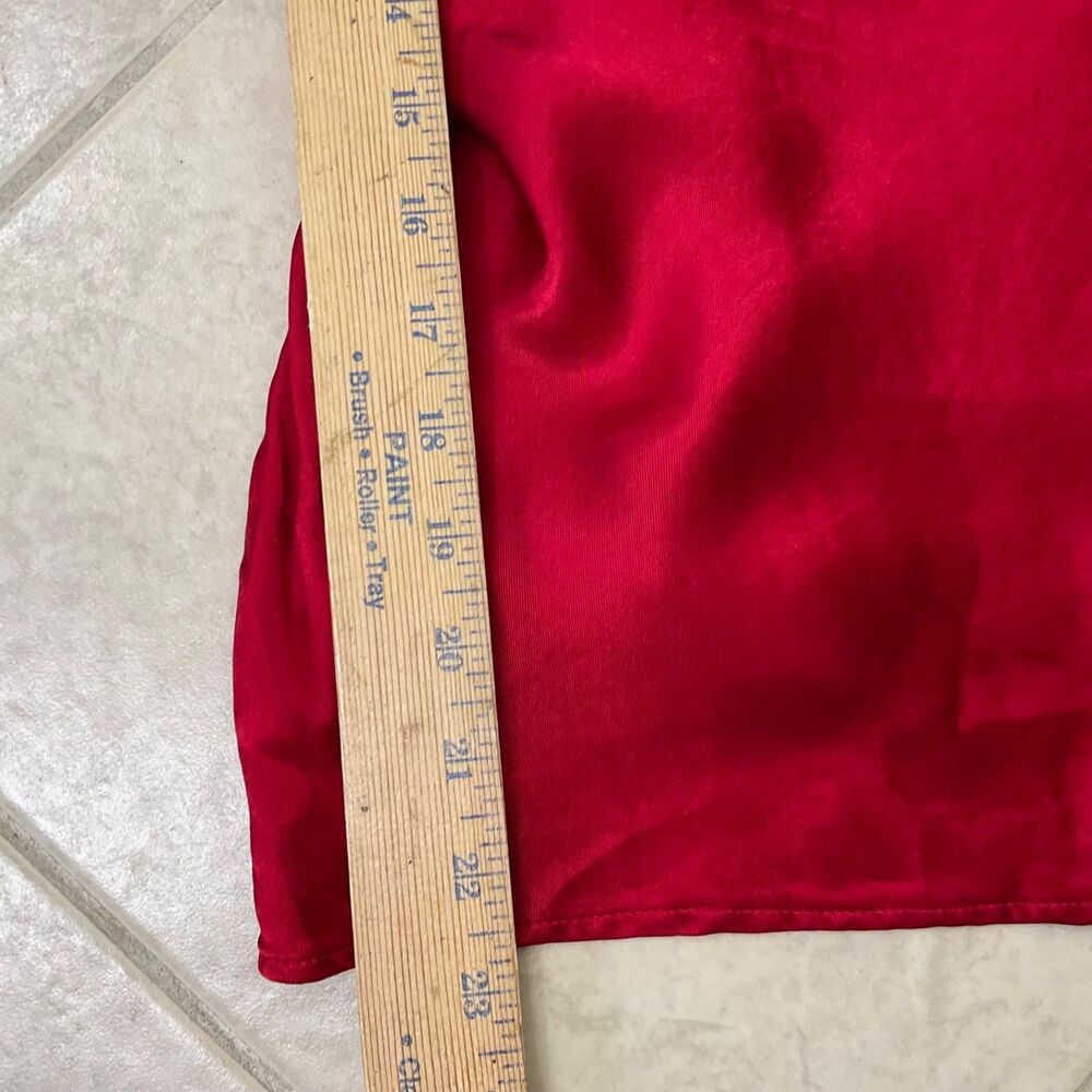Zara Red Camisole Strappy Cowl Neck Size M Red rushed back - Picture 9 of 10